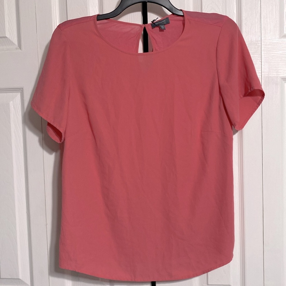 Madison curvy NWT lightweight dusty peach pink blouse top shirt size 1X